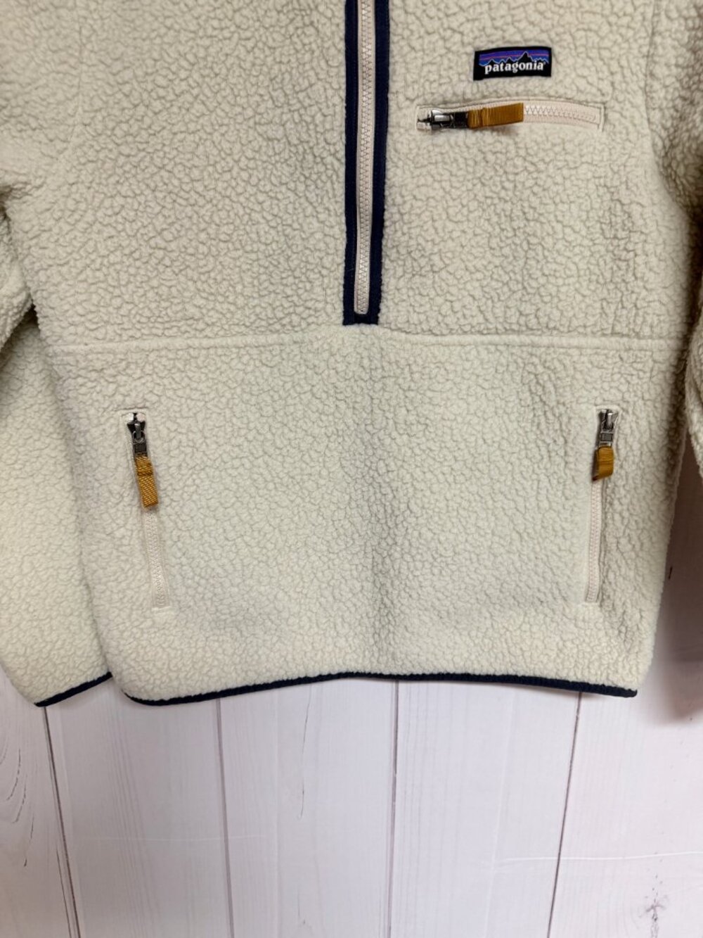 Patagonia Women’s Retro Pile Marsupial Pullover Small Pelican GUC - Picture 2 of 12